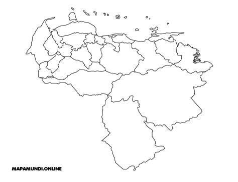 Mapa De Venezuela En Blanco Mapa De Venezuela Mapa Para Colorear Images