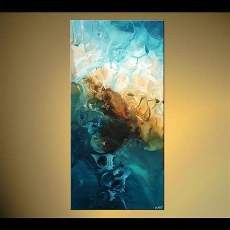 Teal Abstract Painting Abstract Art Teal Contemporary Etsy Abstract