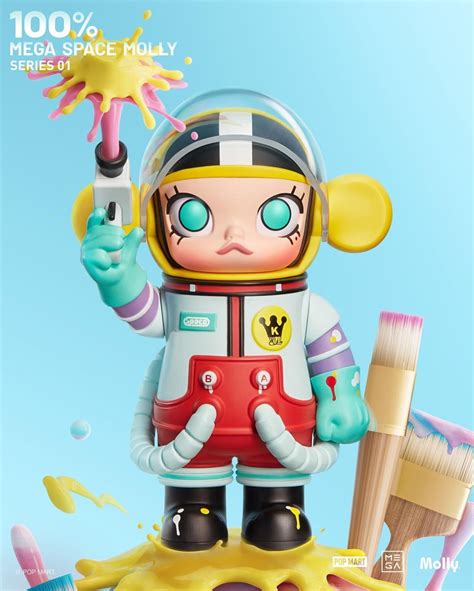Popmart Mega Space Molly 100 Little Painter Hobbies And Toys Toys