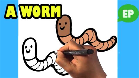 How To Draw A Worm Easy Drawing Lessons For Beginners Youtube