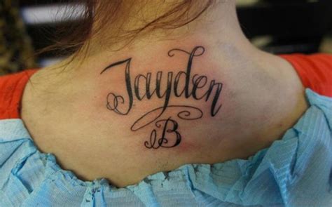 The neck hump area can be soft and not painful. 84 Best Name Tattoos On Back