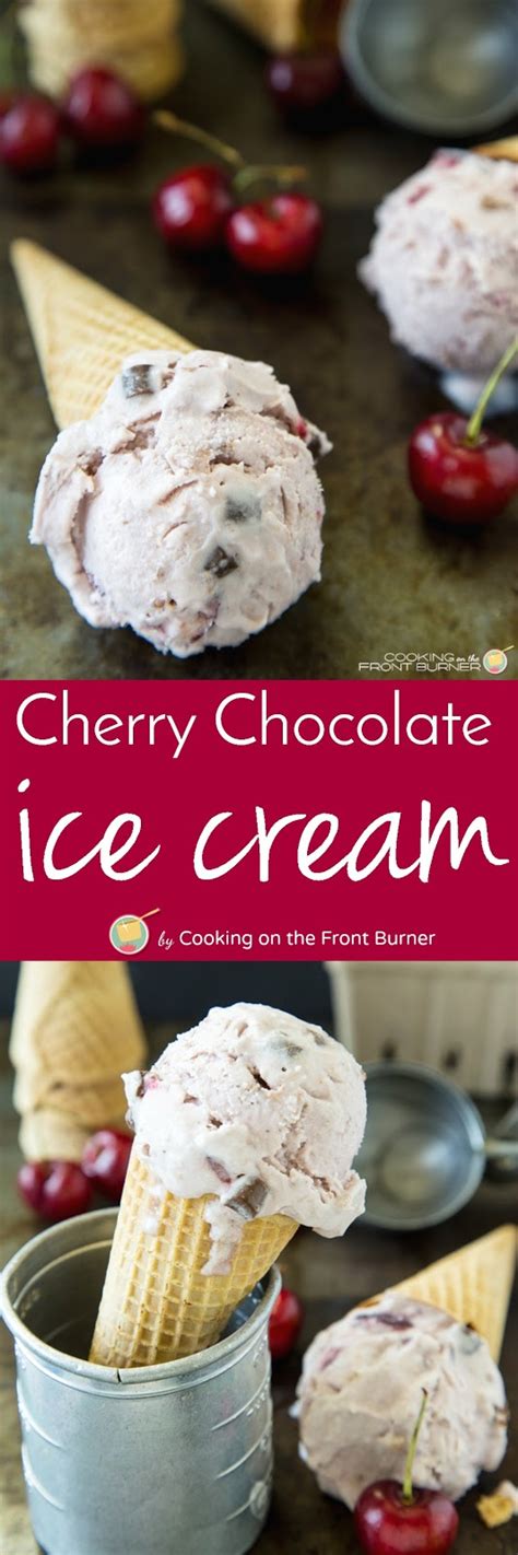 Keep Cool And Make Your Own Fresh Cherry Chocolate Ice Cream Frozen Treats Recipes Homemade