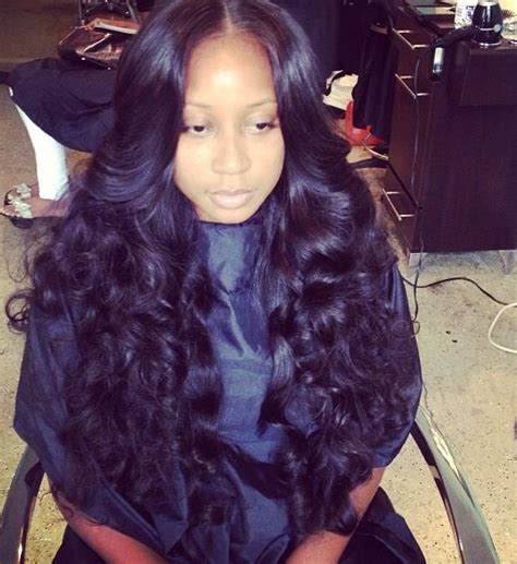 Flat Middle Part Sew In With Curls Wouldlove To Have This