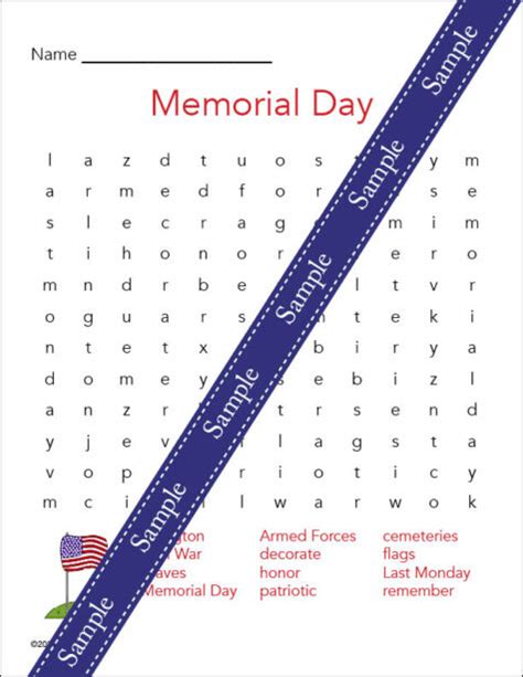 Memorial Day Word Search Puzzle A Quiet Simple Life With Sallie Borrink