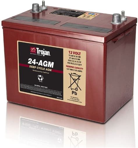24 Agm Trojan Deep Cycle Agm Battery Trojan Batteries