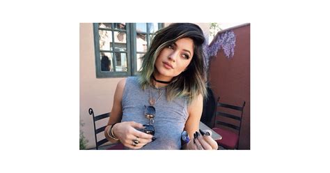 Subtle Seafoam Kylie Jenner Hair Color Pictures Popsugar Beauty