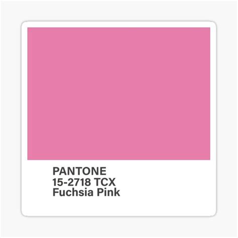 Pantone Smart Color Swatch Card 15 2718 Tcx Fuchsia Pink