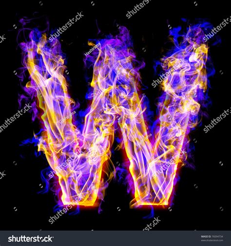 Fiery Font Rose Blue Letter W Stock Illustration 76094734 Shutterstock