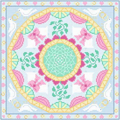 We add a personalized message & supply as a complete kit. Wedding Rings Cross Stitch Pattern wedding