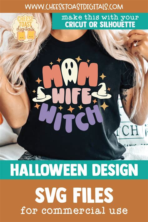 Mom Wife Witch Svg Retro Halloween Shirt Quote