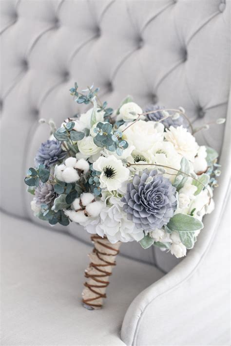 Our Grey Navy And Cream Bouquet Is A Rustic Beauty This