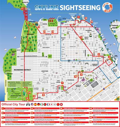 San Francisco Tour Map City Sightseing