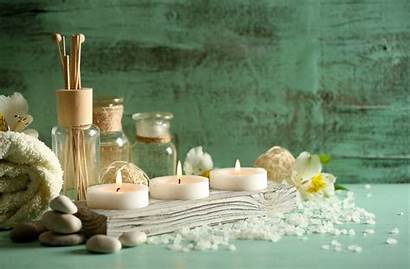 Spa Candle Stone Towel Background Wallpapers Oil