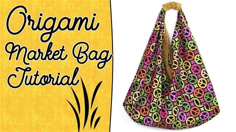 Origami Bag Tutorial With Lining Easy Diy Market Tote Bag Sewing Project