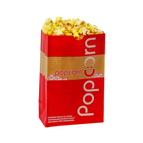 Ecoselect 32 Oz Laminated Popcorn Bag Maroon Hometown Concessions