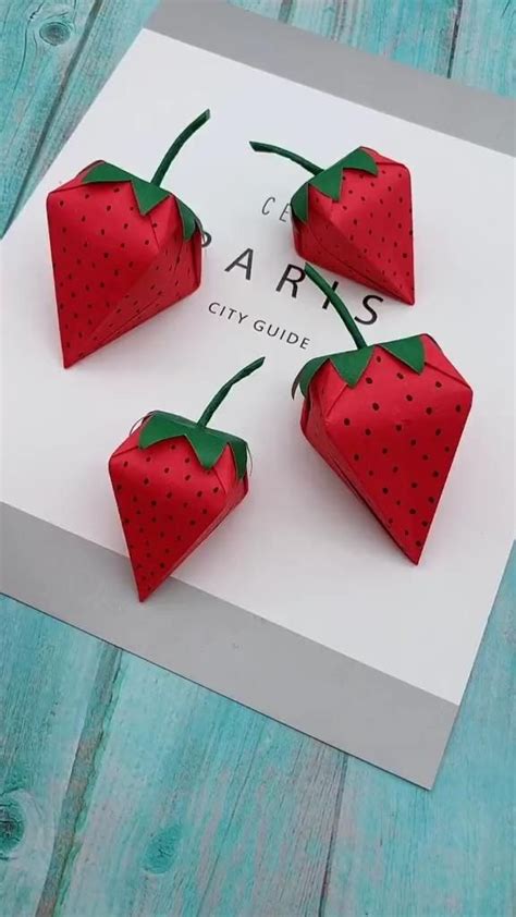 Strawberry Gift Box DIY Paper Gift Box Easy Paper Box Shaped