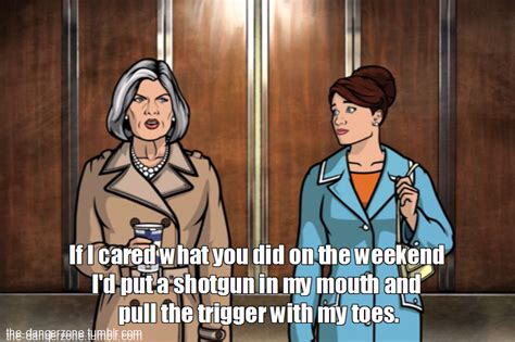 Malory And Cheryl Have A Heart To Heart In The Elevator Archer Funny Archer Tv Show Archer