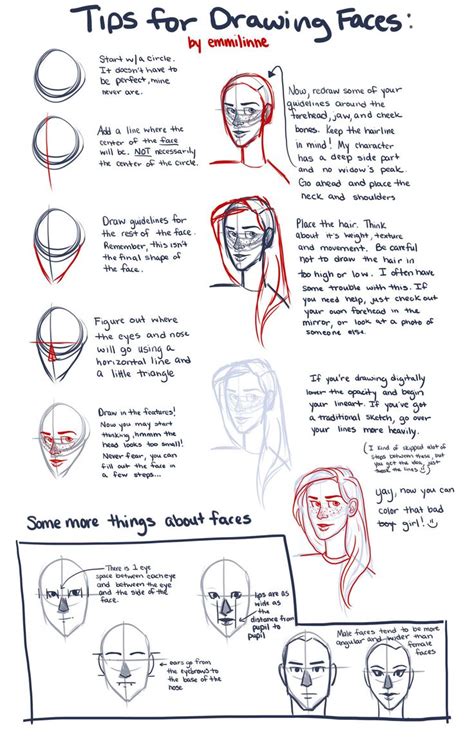 32 Best How To Draw A Male And Female Face Images On