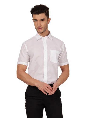 White Cotton Mens Half Sleeve Shirt At Rs 799 Half Sleeve Men Shirt