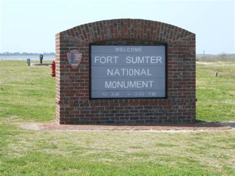 Fort Marker Picture Of Fort Sumter National Monument Charleston
