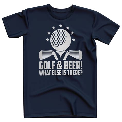 Golf And Beer Mens T Shirt Funny Golf Ts For Men Grandad Birthday