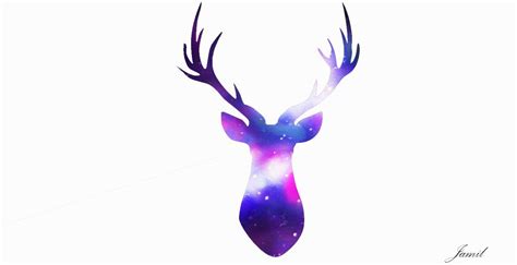 Deer Silhouette Galaxy Deer Silhouette Digital Paintings Deviantart