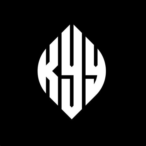 kyy design de logotipo de carta de círculo com forma de círculo e elipse letras de elipse kyy