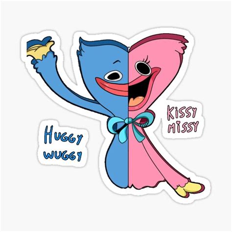 Huggy Wuggy And Kissy Missy Sticker By Artbahlou Redbubble