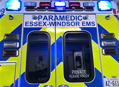 Ambulances In Windsor Essex Getting Blue Emergency Lights