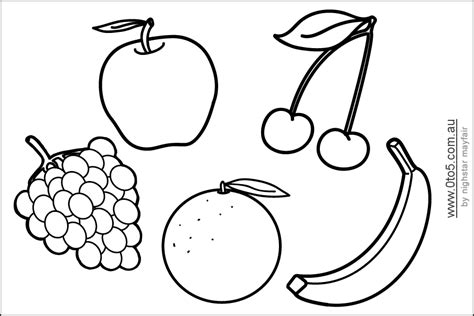6 Best Images Of Printable Fruit And Vegetable Pattern Fruit Template