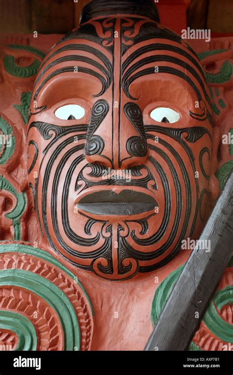 Maori Carving Tihori Ngati Awa Stock Photo Alamy