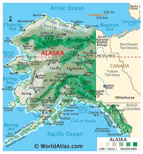 Large detailed map of alaska. Alaska Maps & Facts - World Atlas
