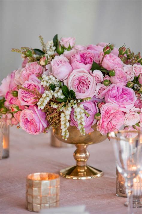 Photographer Melani Lust Photography Gold Wedding Centerpieces Floral