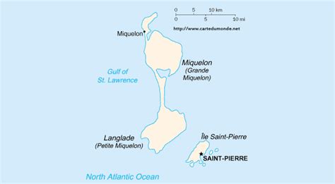 Map Saint Pierre And Miquelon Country Map Saint Pierre And Miquelon