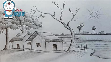 24 Awesome My Village Sketch Drawing For Adult Sketch Pencil Drawing