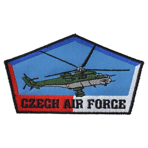 Nášivka Czech Air Force S Vrtulníkom Mi 24v BarevnÁ