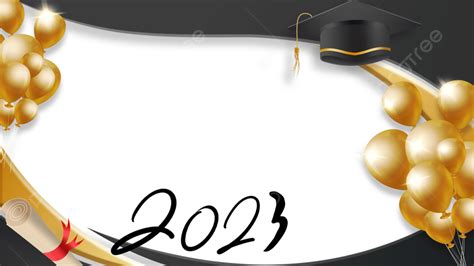 Graduation Season 2023 Textured Border Celebration Black Graduation