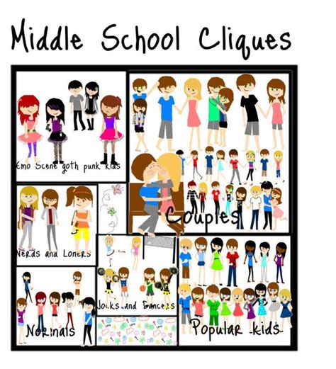 Middle Schoolhigh School Cliques By Ceri Was Here Liked On Polyvore