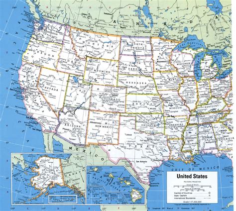 Printable Usa Map With Cities And States Map Of World