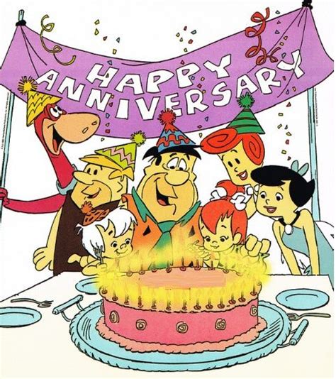 Flintstones Happy Anniversary Card Cover Flintstones Happy