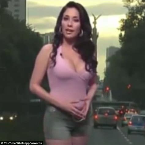 Viewers In A Frenzy Over Mexican Weather Girl S Very Tight Shorts Daily Mail Online