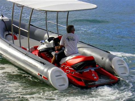 The jetski is a small personal watercraft, usually depicted in a white color with a black front, steering handlebars and a small seating for two people (although the game only allows the rider). Dockitjet: A Jet Boat and a Jetski