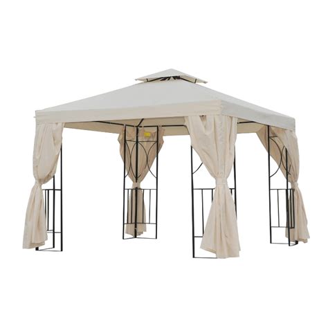 Outsunny 3 X 3 M Garden Metal Gazebo Marquee Patio Wedding Party Tent Canopy Shelter With