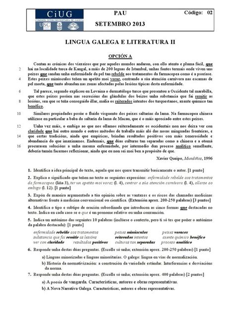 Examen De Selectividad Lengua Castellana Y Literatura 3 Andalucía 81d