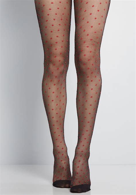 Polka Dot Opportunity Tights In 2020 With Images Red Tights Polka Dot Tights Sheer Black