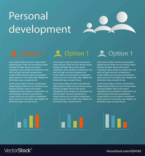 Three Steps Personal Development Infographic Vector Image