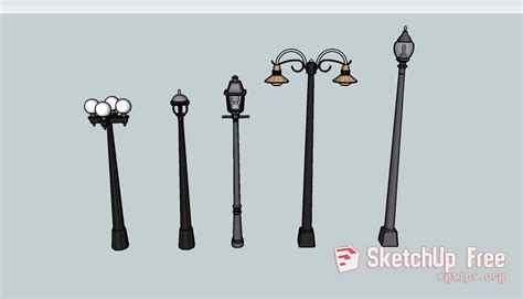 Street Light 15 Sketchup Models For Free Download