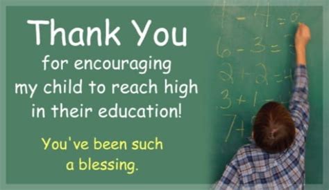 Maybe you would like to learn more about one of these? Thank You For Encouraging My Child eCard - Free Teachers ...