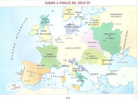 Mapa De Europa A Finales Del Siglo Xv