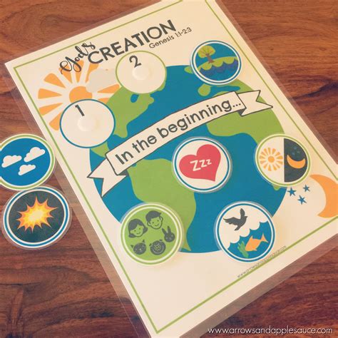 7 Days Of Creation | PRINTABLE Matching Game - Arrows & Applesauce
